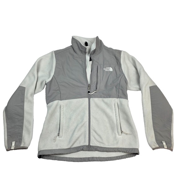 The North Face Jackets & Blazers - The North Face Women's Denali Fleece M Polartec Full Zip Jacket White Gray